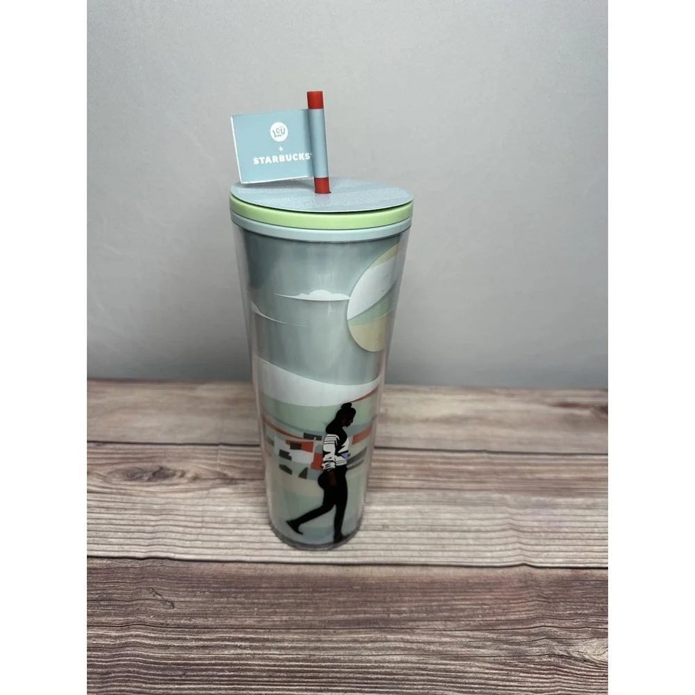 Starbucks + Lou Black History 2024 Seattle Artist Damon Brown Art Venti Cup 24oz
